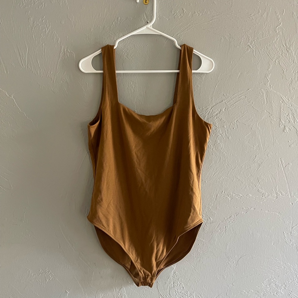 Old Navy Camel Brown Bodysuit Women’s with Thick Straps XL Extra Large